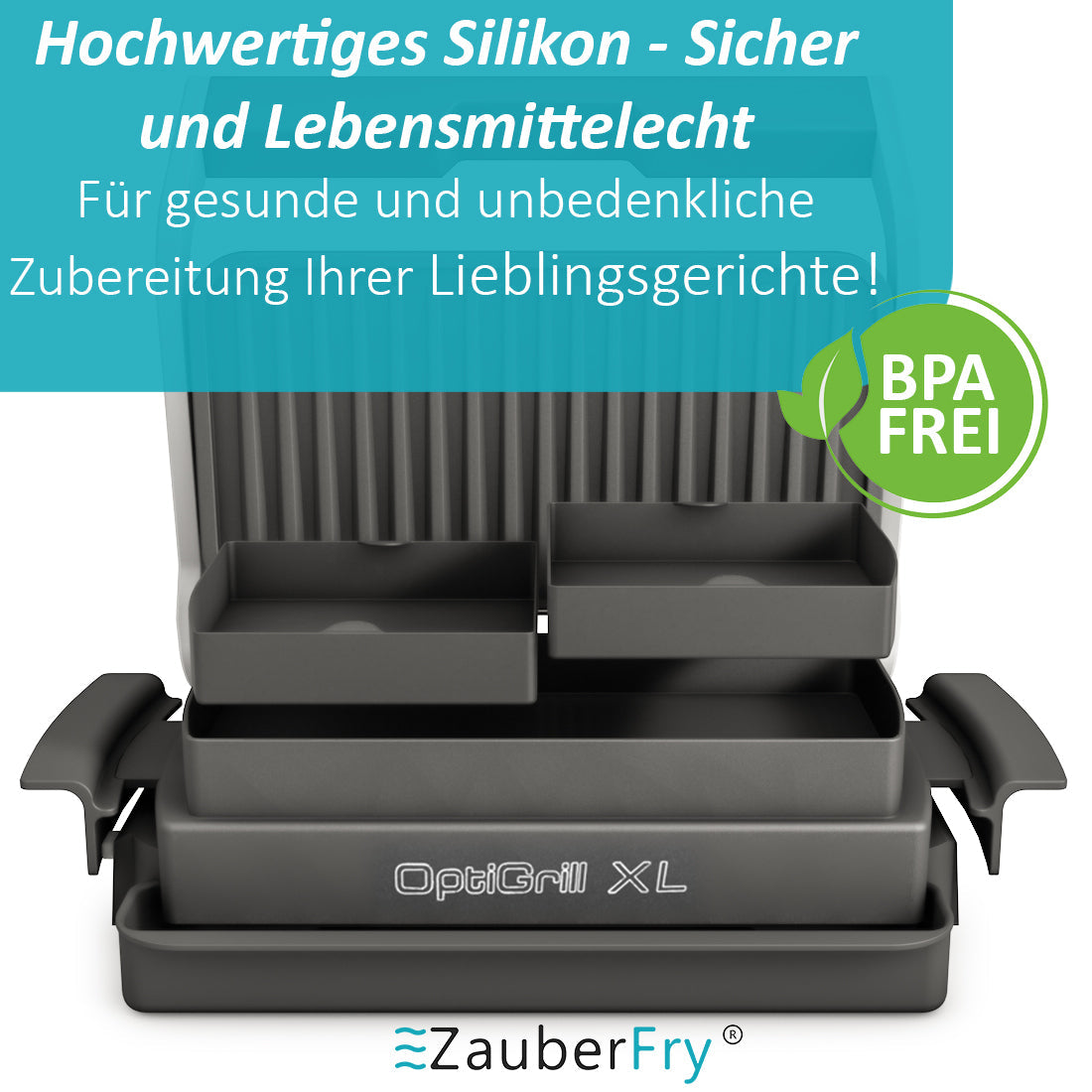 ZauberFry | Backschalenteiler kompatibel mit Tefal OptiGrill XL, Elite, Plus