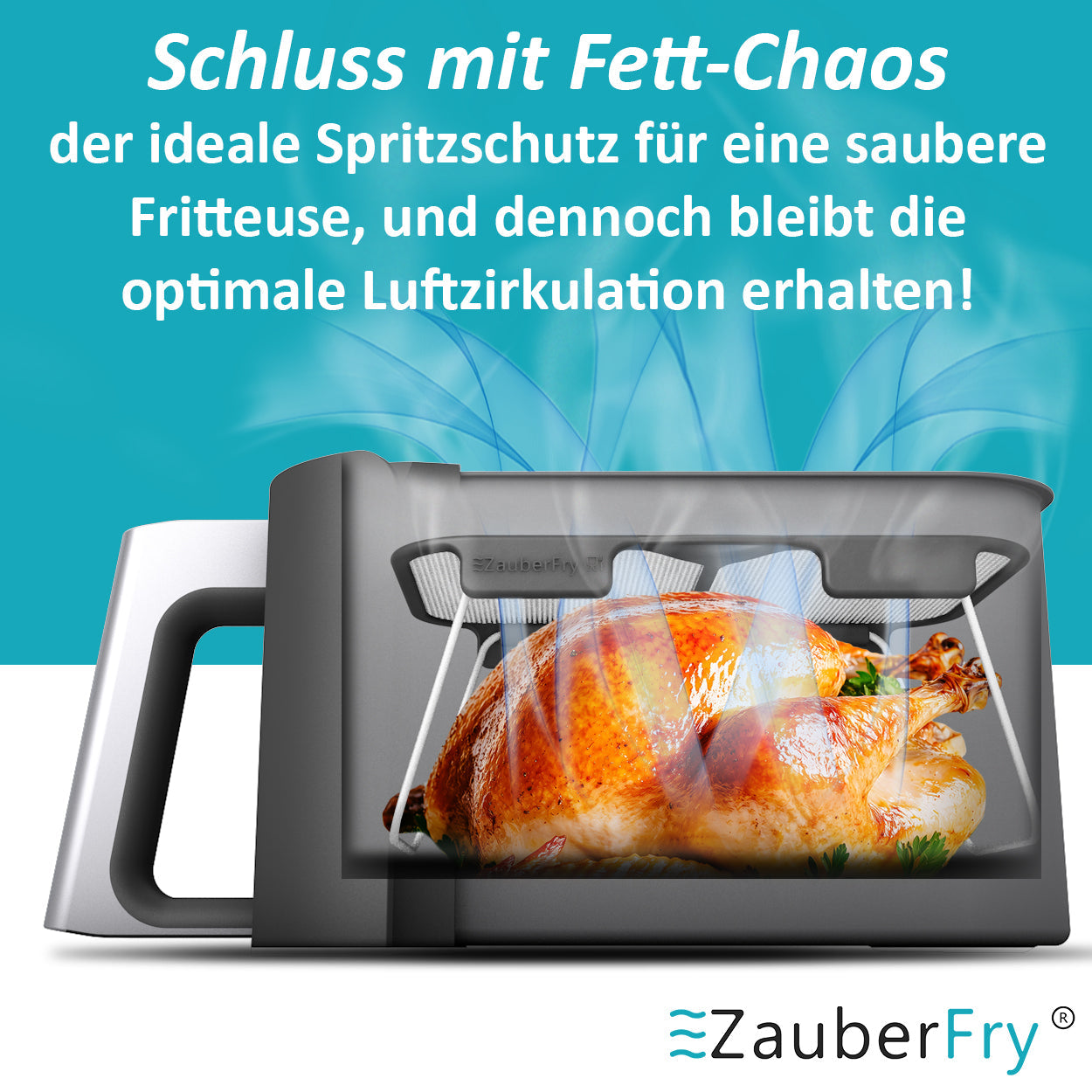 ZauberFry | Universeller Spritzschutz für Ninja AF300EU, SL300EU, AF500EU, SL400EU (2er-Set)