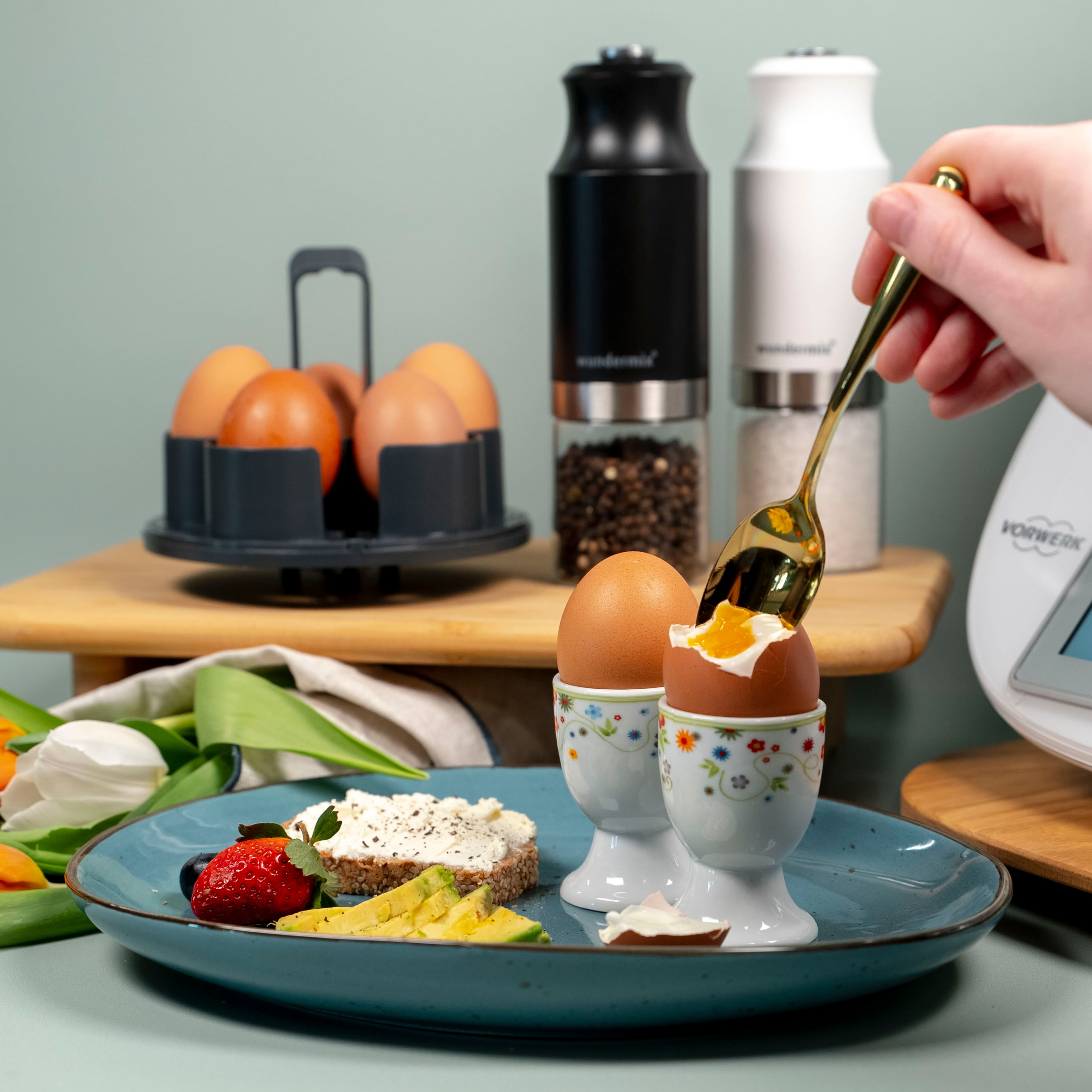 EggPro® (mit Träger) | Eierhalter für Thermomix TM6, TM5, TM31