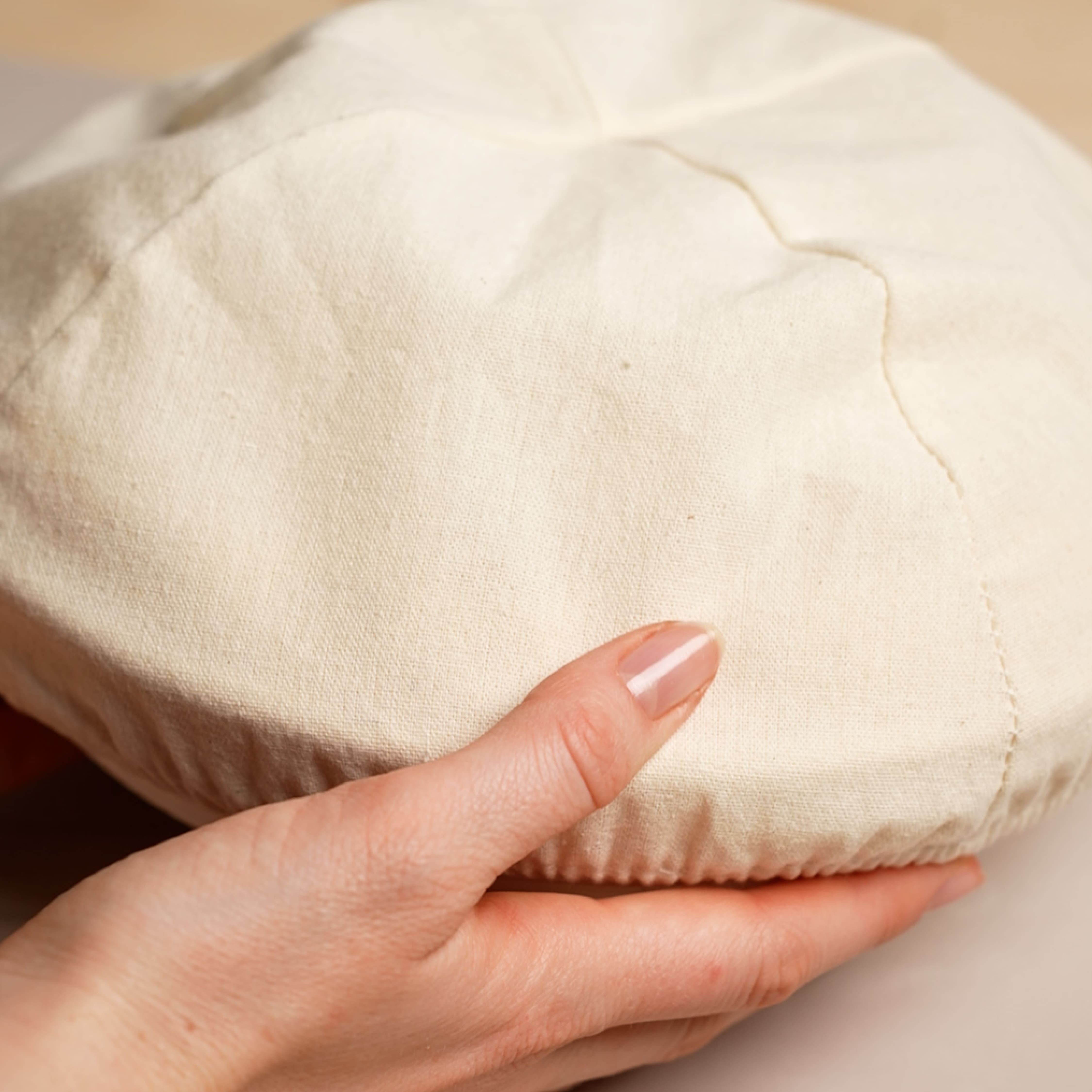 Gärkörbchen aus Peddigrohr mit Baumwolleinsatz | rund Ø 23 cm