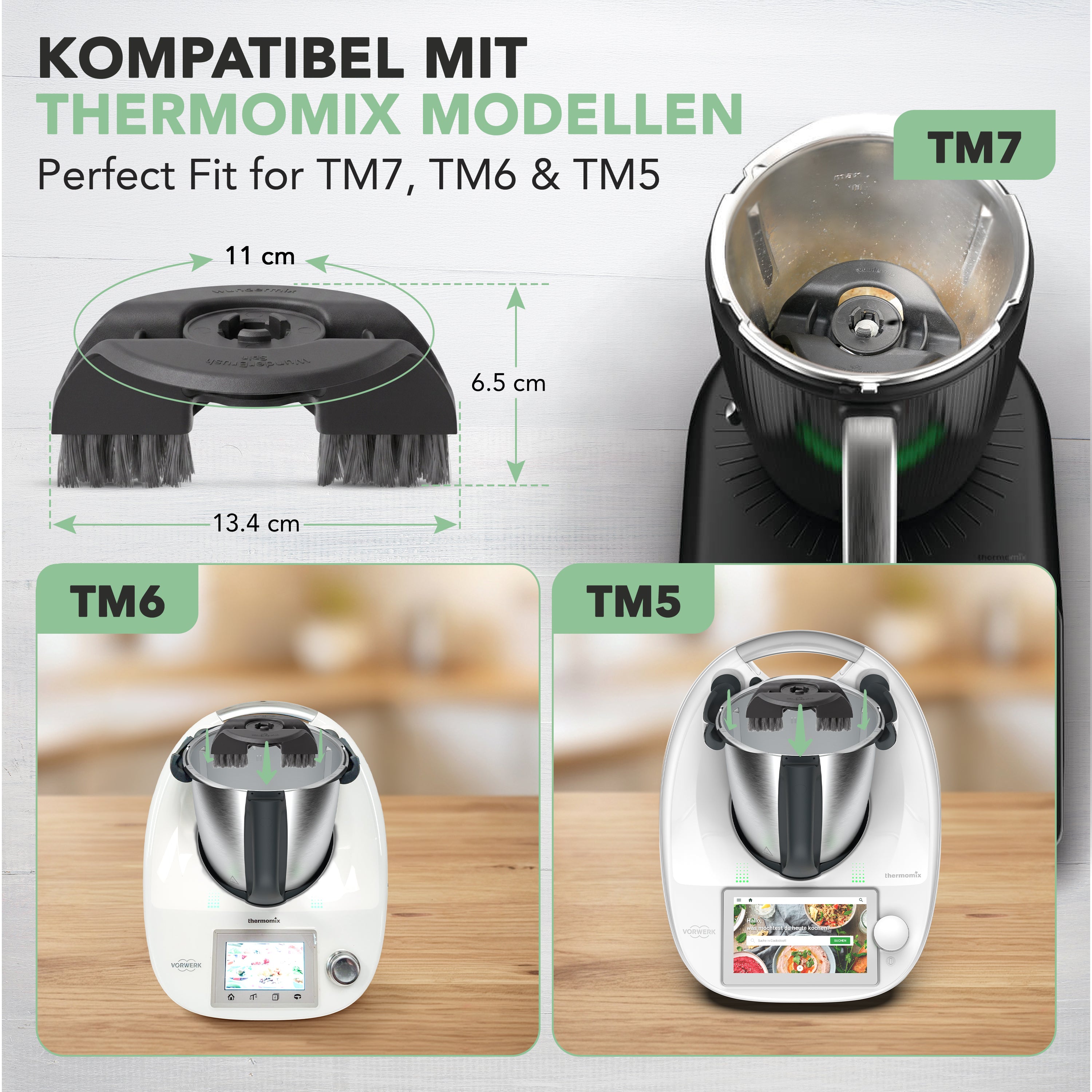 WunderBrush® Spin | Mixtopf-Reinigungsbürste für Thermomix TM7, TM6, TM5