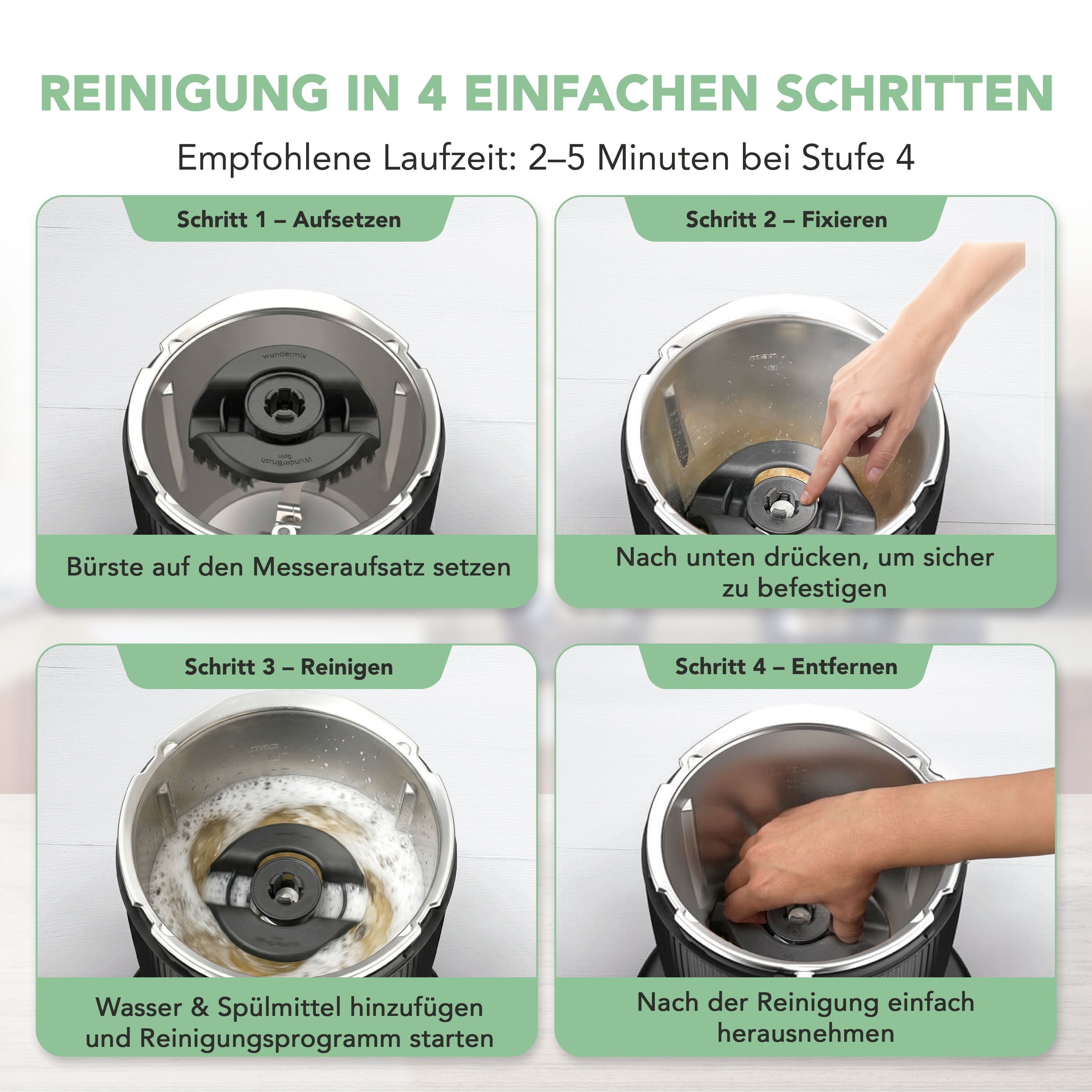 WunderBrush® Spin | Mixtopf-Reinigungsbürste für Thermomix TM7, TM6, TM5