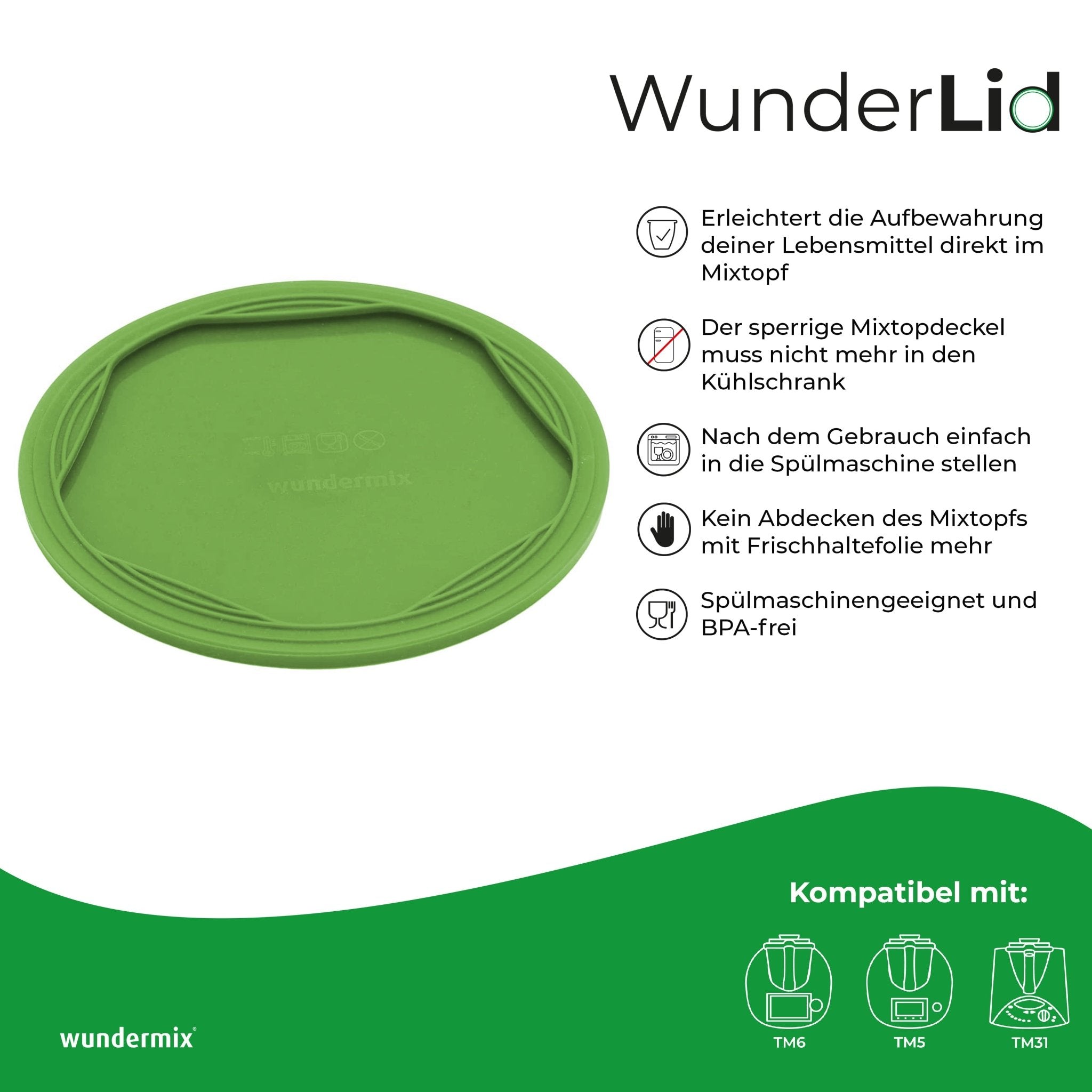 WunderLid® | Silikondeckel für Thermomix-Mixtopf TM7, TM6, TM5, TM31
