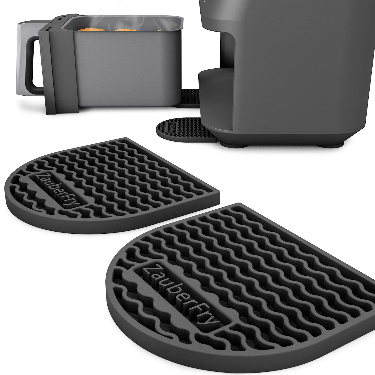 ZauberFry | Silikon Untersetzer für Ninja AF300EU, AF400EU, AF451EU, AF500DE und SL400EU (2er-Set)