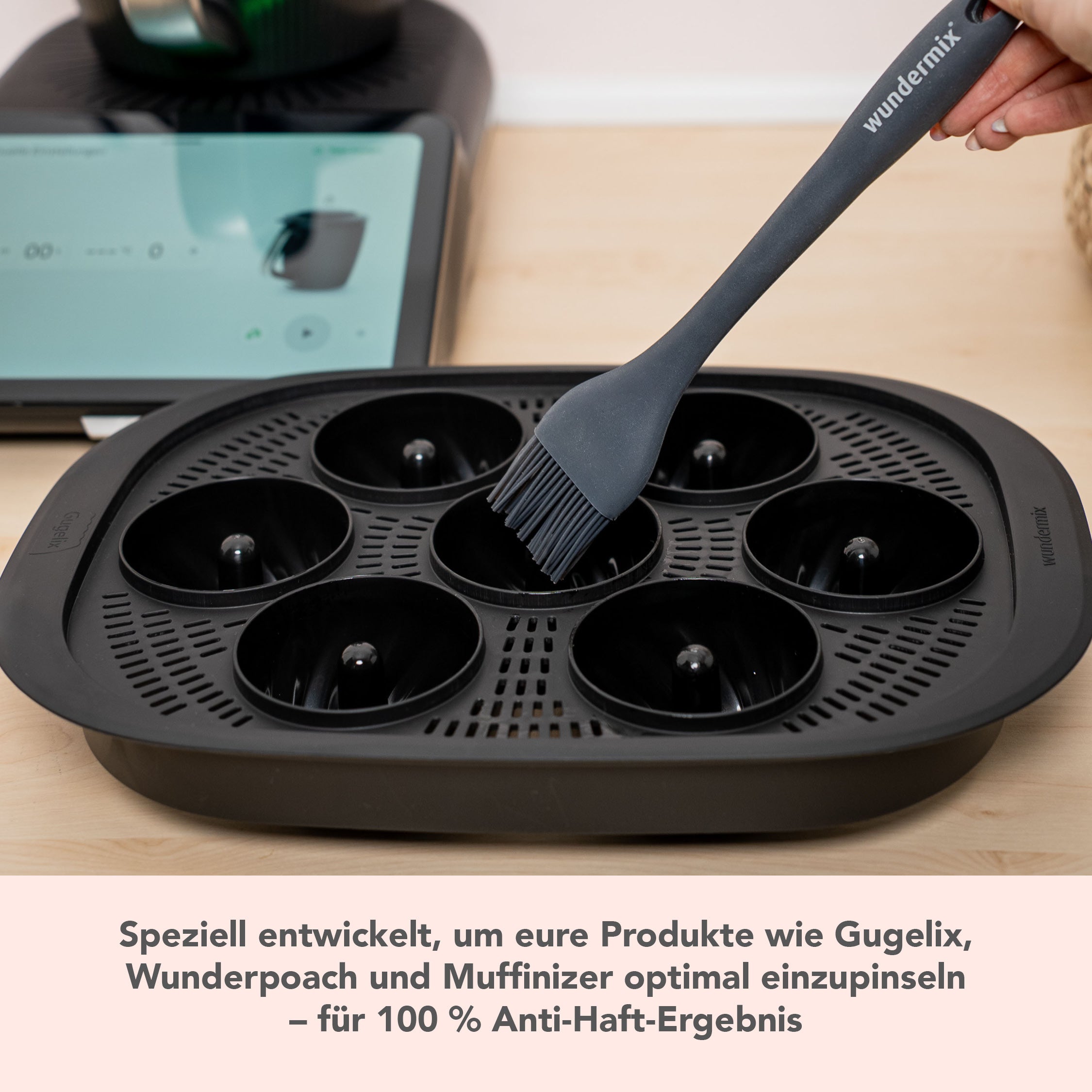 WunderBake | Silikonpinsel für Backformen, Grill & Küchenzubehör