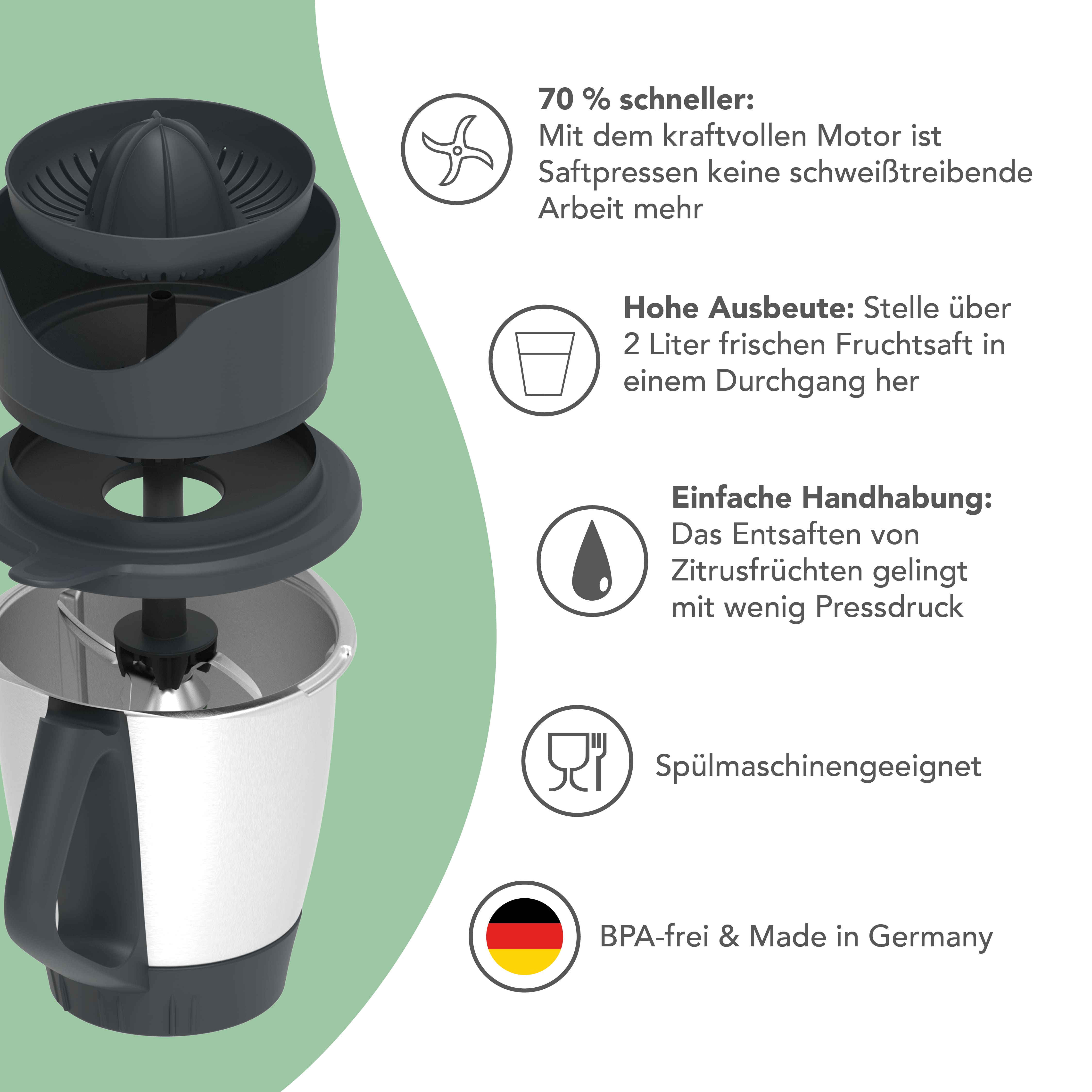 WunderJuicer® | Saftpresse für Thermomix TM6, TM5, TM31